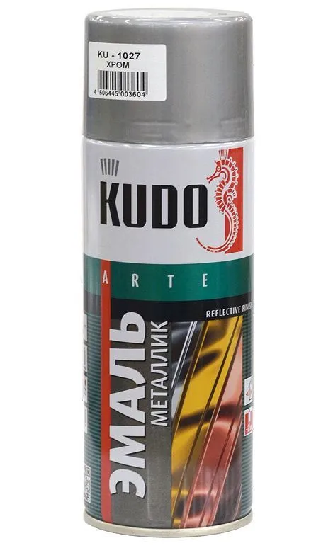 KU-1027 хром эмаль универсал металлик 520мл KUDO (1/12шт)